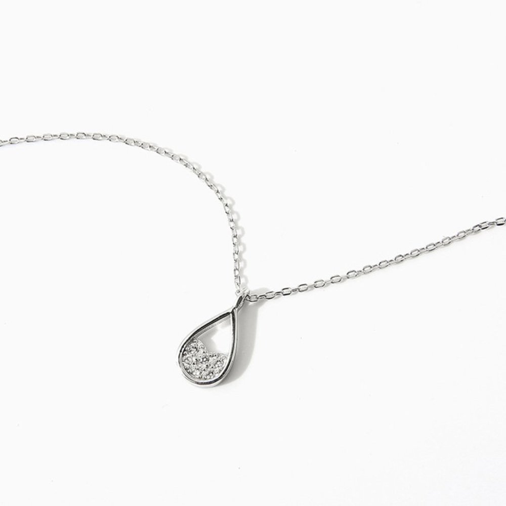 NEW Silver Simple Waterdrop Necklace - Picture 4 of 4